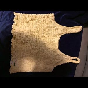 Hollister yellow cropped tank top